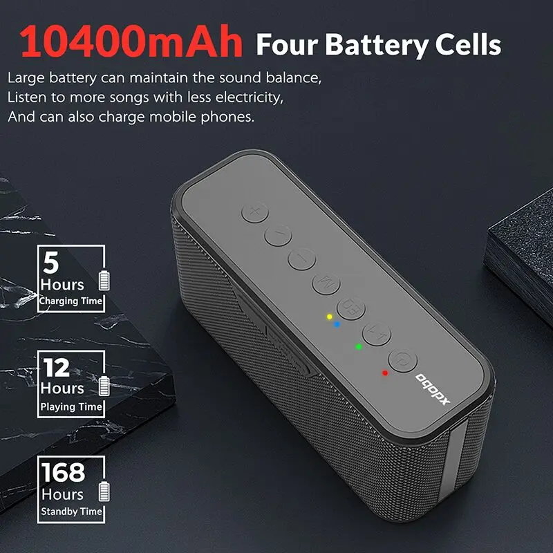 XDOBO X8 Plus 80 Вт портативная беспроводная Bluetooth Колонка TWS сабвуфер и емкость батареи