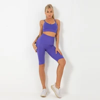 womens sportswear seamless yoga bra womens shorts fitness outfit suit