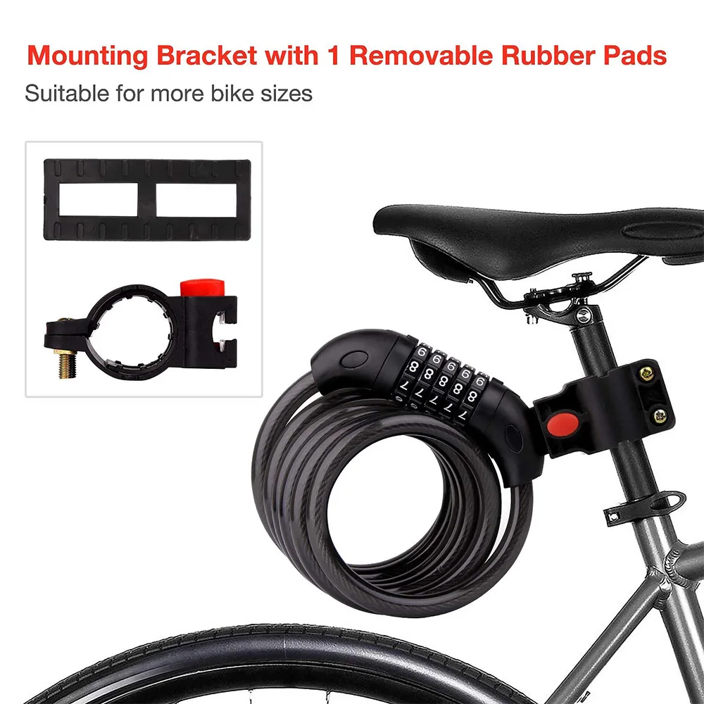 Велосипедный замок с кодовым замком Противоугонный Комбинированный Замок для