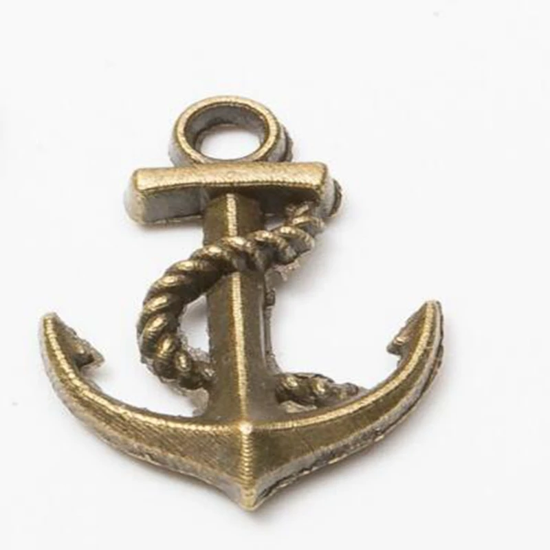 Винтажные Бронзовые Подвески с якорем фурнитура для изготовления ювелирных
