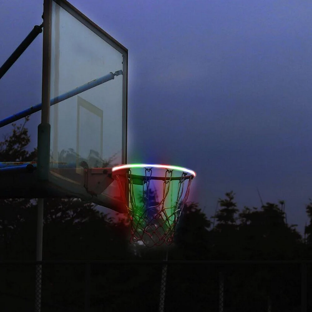 

LED Basketball Hoop Lights Hoop Basketball Sports Night Induction Color Light Night Basketball Rim Auxiliary Light Bar