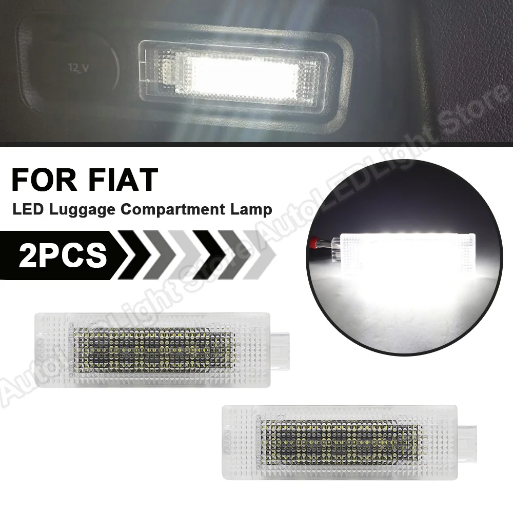 

2X LED Luggage Interior Trunk Cargo Light Lamp For Fiat 500X 500L 500 500C Punto Evo Grande Punto Alfa Romeo Stelvio Giulia