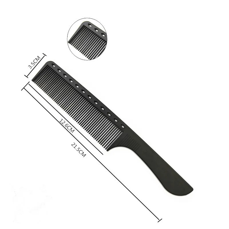 1 шт. Новая Профессиональная черная жесткая углеродная расческа для резки