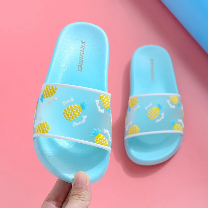 Детская обувь летние тапочки для девочек домашние детские с изображением