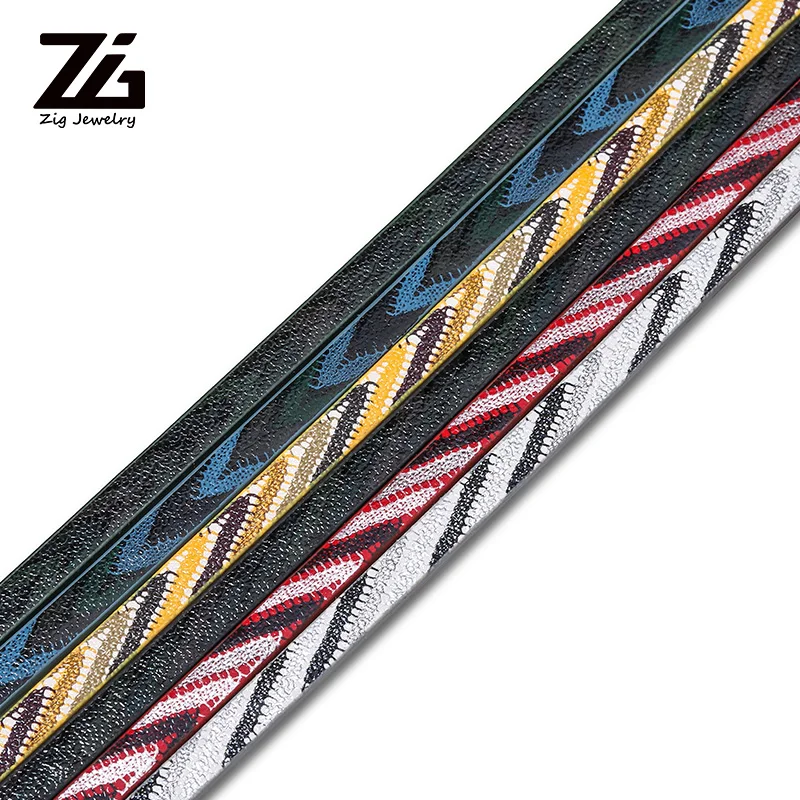 

ZG 5mm 6 color arrow pattern leather rope pu leather rope DIY bracelet making leather rope fashion jewelry handmade materials