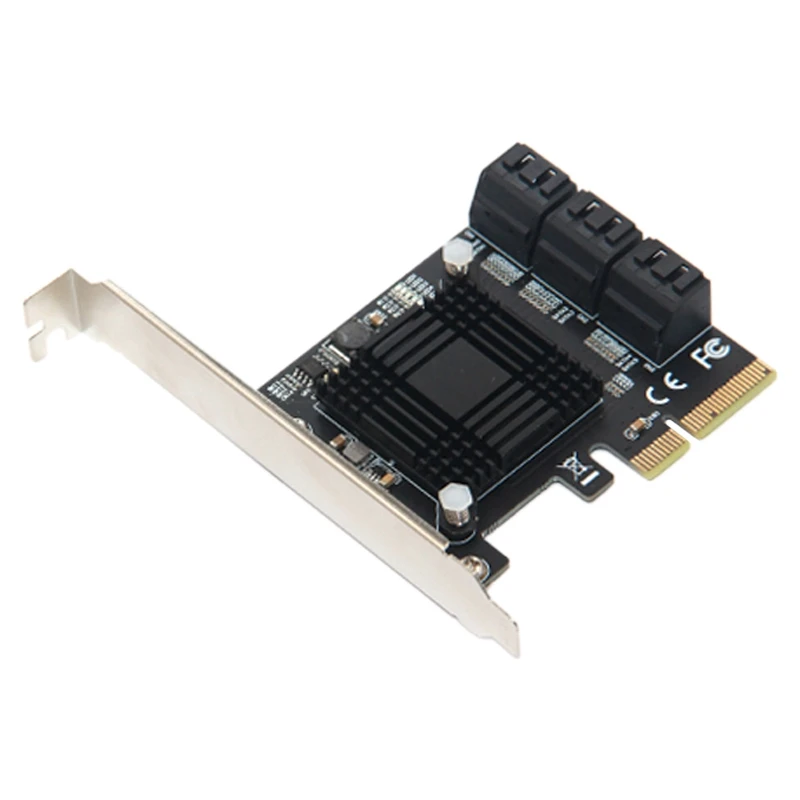 

Hard Disk Expansion Card, Desktop Pci-E to Sata3.0 Expansion Card 6 Ports, Support MacOS, Windows7/8/10