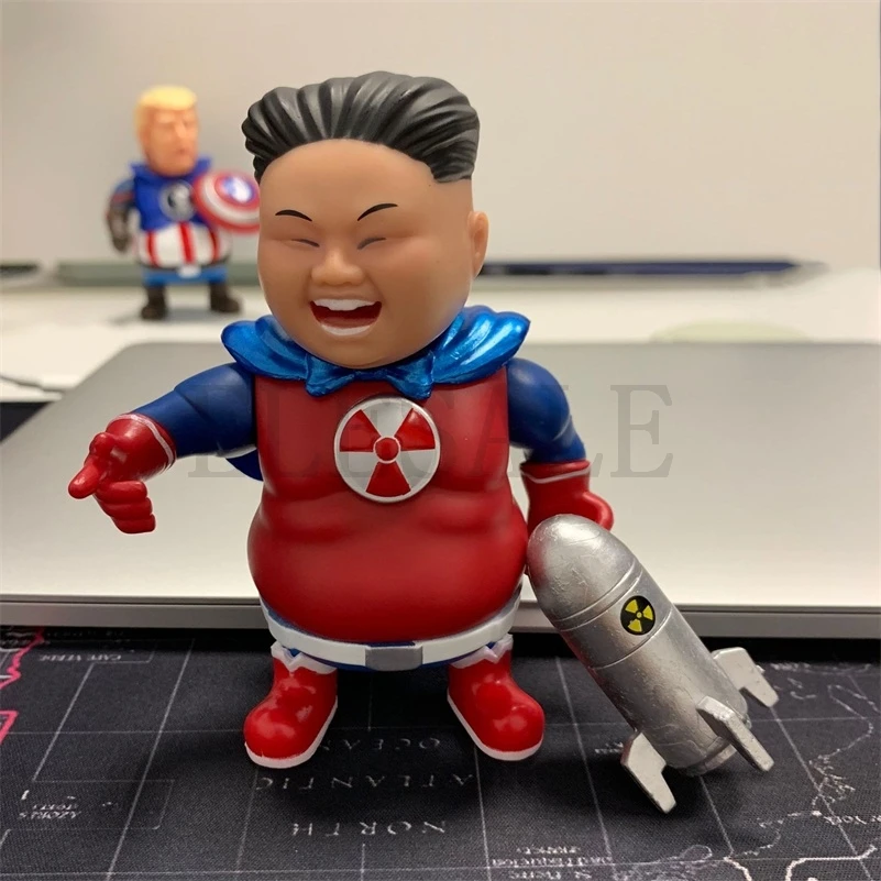 Креативный ПВХ Мстители JIN и Дональд Трамп статуя для вечеринки для дома и бара стол декоративный орнамент Забавный подарок