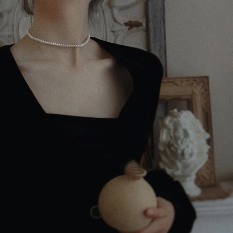 Женский чокер collares de moda 2020 жемчужное ожерелье для маленькой девочки лучшее
