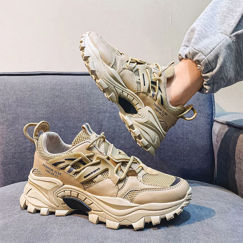 

Luxury Men Sneakers Breathable Damping Sports Shoes Men Casual Shoes Thick Sole Running Walking Shoes Trainers Sport Sneakers