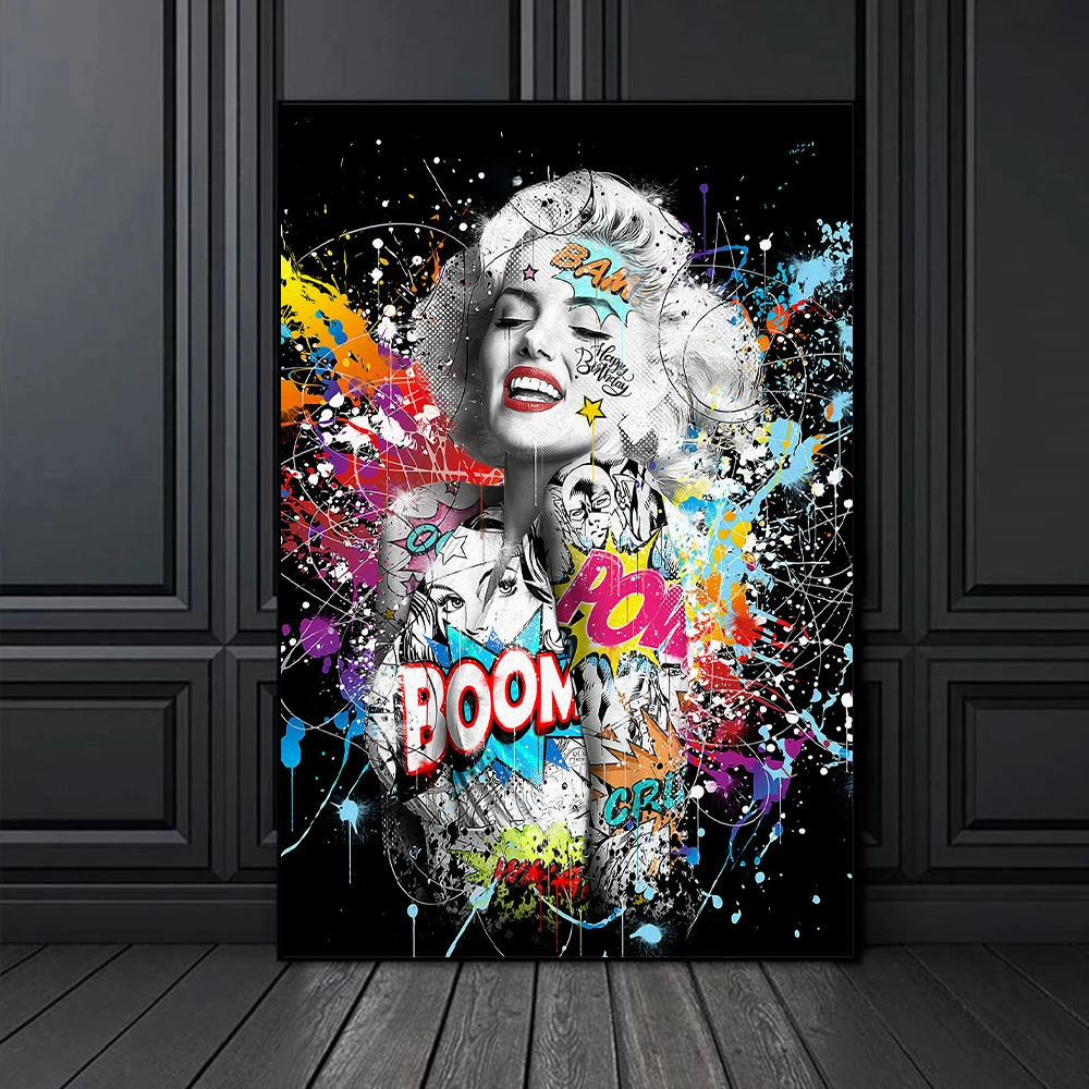 

Graffiti Art Sexy Woman Portrait Pop Art Canvas Painting Abstract Posters Prints Woman Art Decoration Painting Living Room Decor