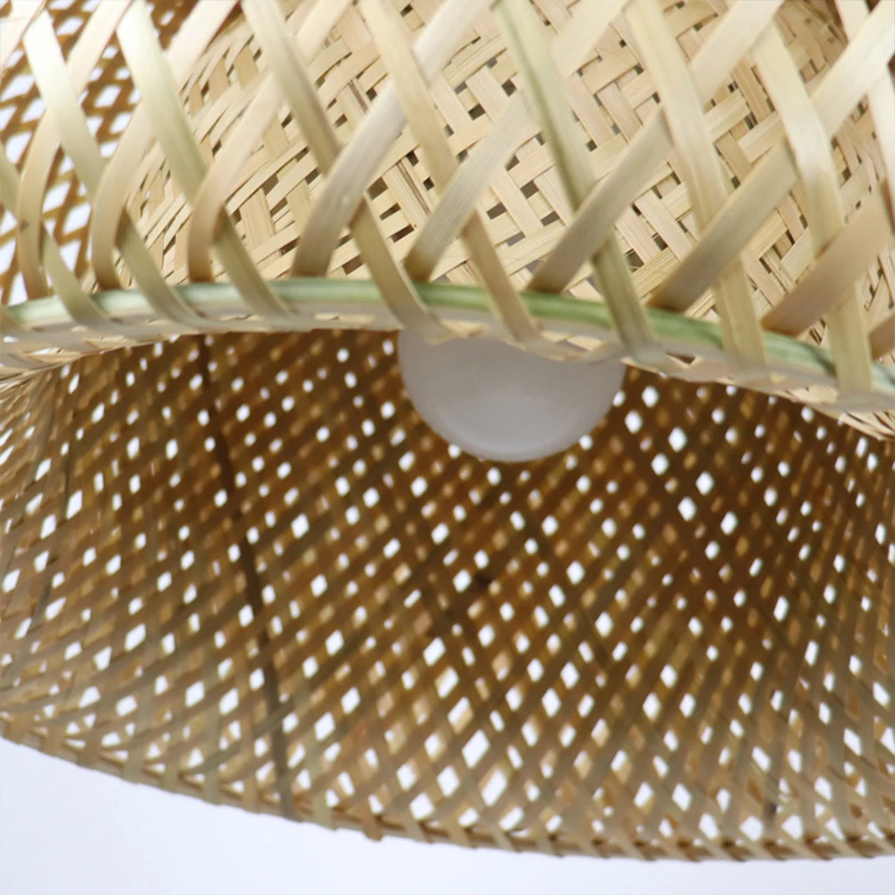 Китайская бамбуковая Подвесная лампа E27 плетение Ласточка гнездо антикварные