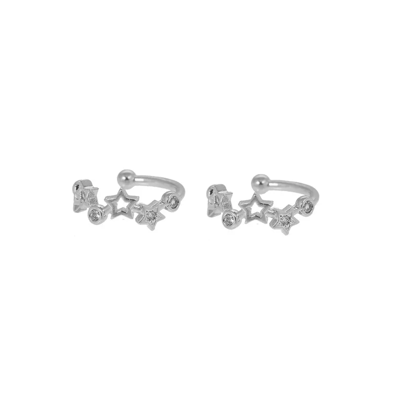 

Trendy Jewelry Clip Earrings 2021 New Personality High Quality Zircon Metal Ear Clip For Girl Party Gifts