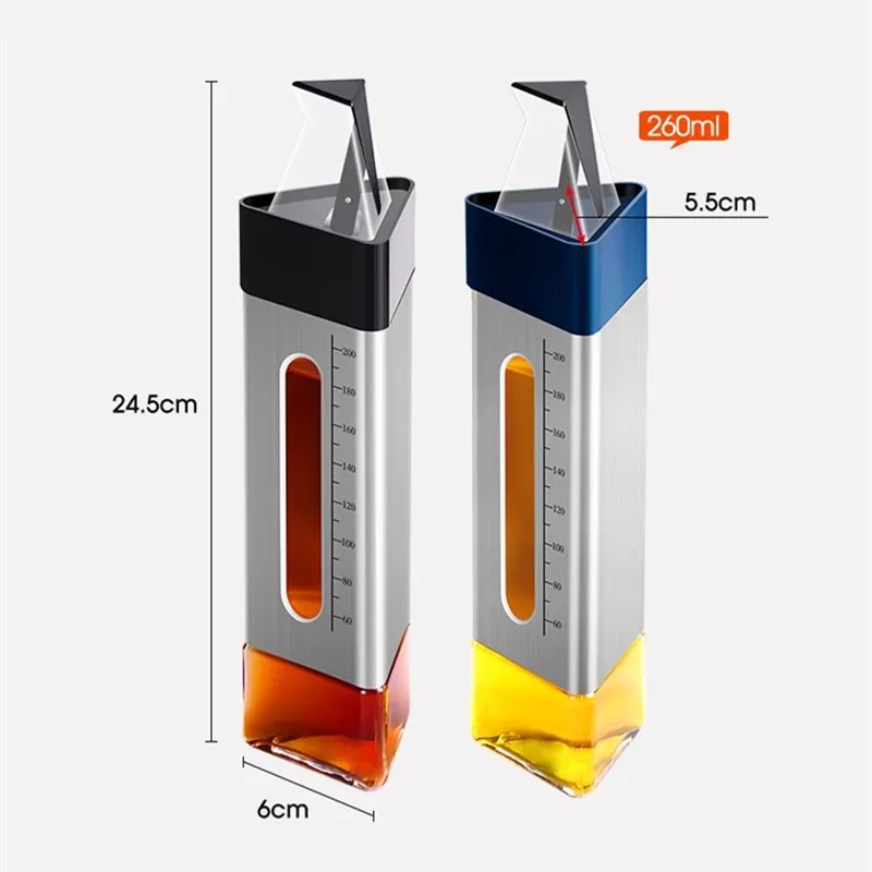 

Cooking Seasoning Oil Bottle Sauce Bottle Glass Storage Bottles for Oil and Vinegar Creative Oil Dispenser For Kitchen Accessory