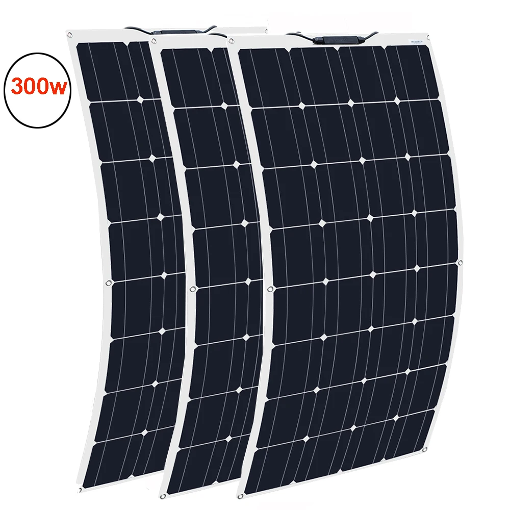 солнечная панель 12v 300 Вт набор солнечных панелей 150 100 50 fleixble солнечное зарядное