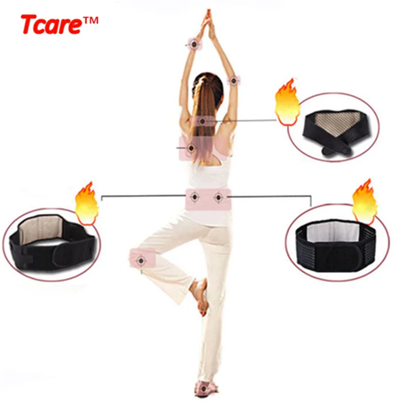 BYEPAIN Self-heating Tourmaline Set Neck Support Protector Waist Belt Brace Magnetic Therapy | Красота и здоровье