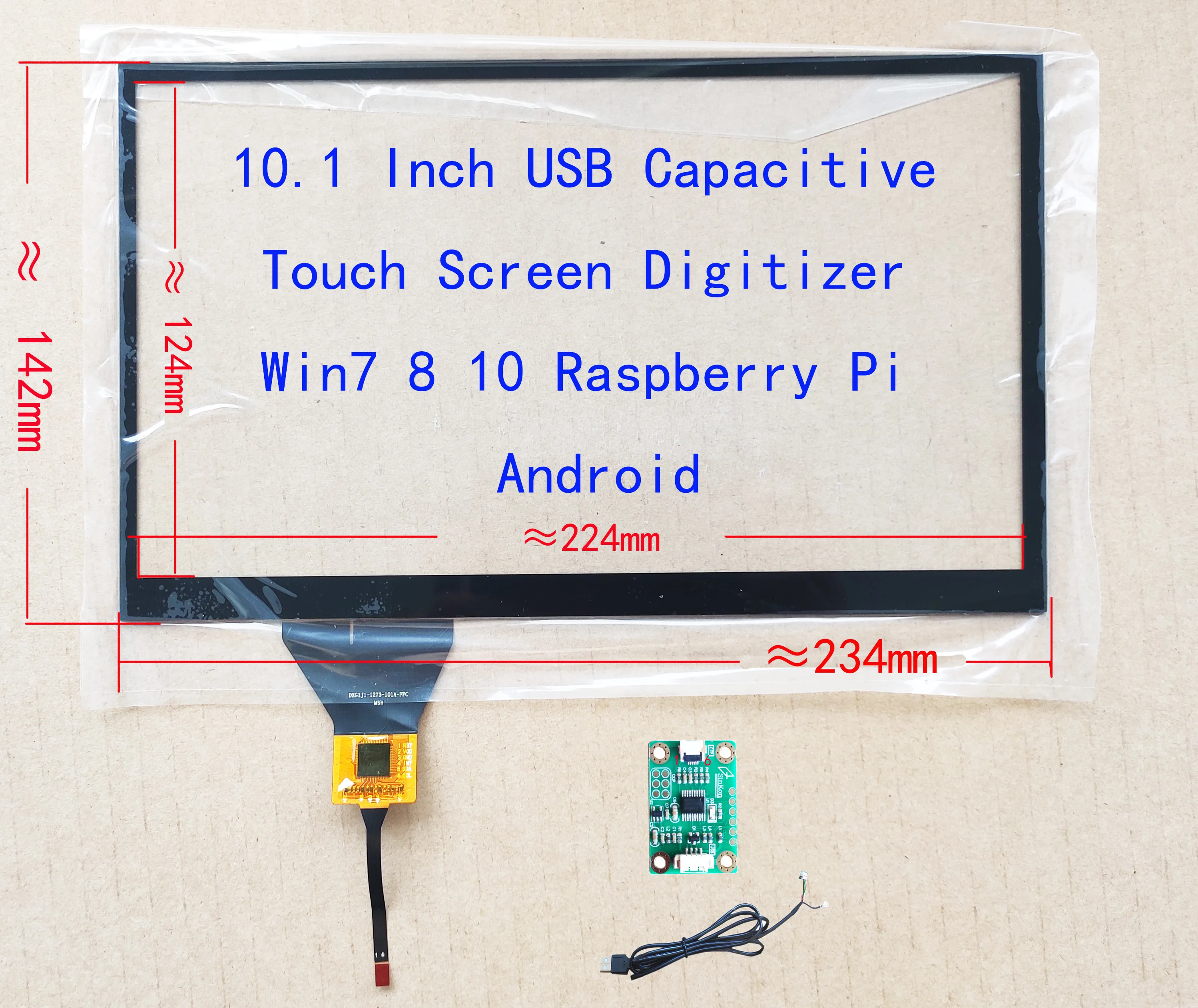 Защитный сенсорный экран с цифровым преобразователем USB 4 3/5/6.2/6.5/7/7.85/7.9/8/8.9/9/10.1 9 7