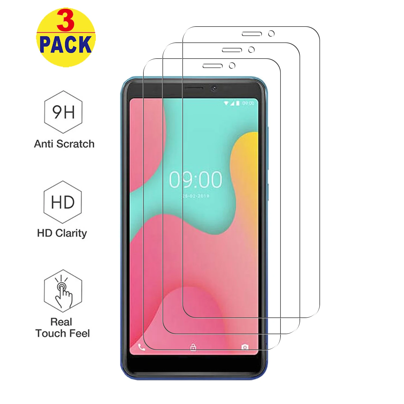 

for Wiko Y60 Screen Protector, Anti-Scratch, 9H Hardness Tempered Glass Screen Protector for Wiko Y60