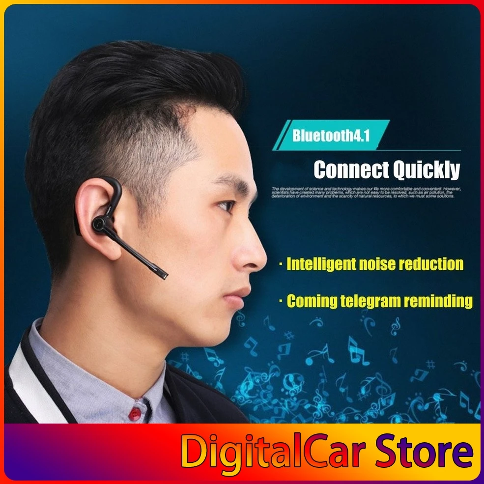 

V8S Business Headset Wireless Earphone Car Hands-free Microphone CSR-8615 Chips Stereo Music Headset Hot