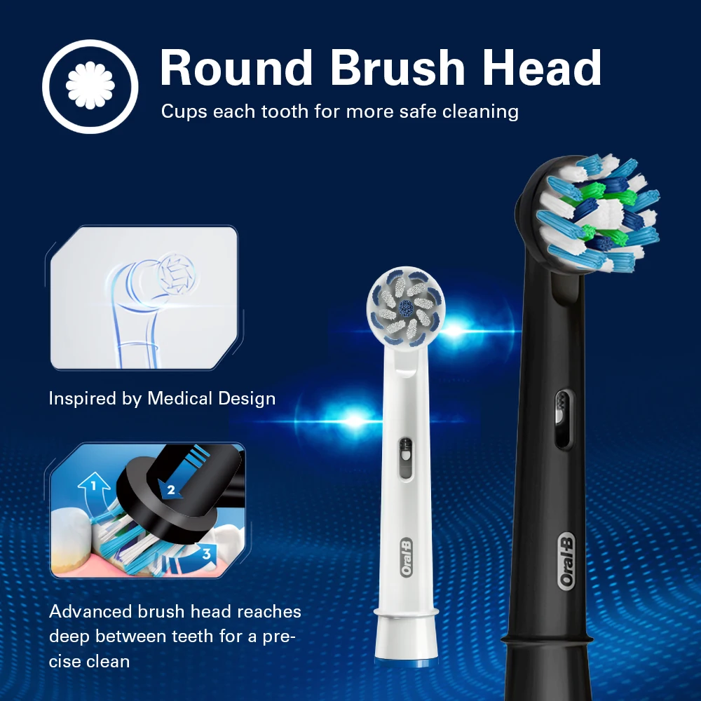 Электрическая зубная щетка Oral B перезаряжаемая для отбеливания зубов PRO4000 3D умная