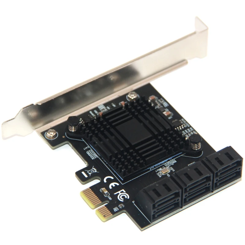 

SATA Expansion Card SATA III Adapter PCIE 1X To SATA3.0 Expansion Card PCI-E To Six-port SATA3.0 Adapter Card for PC