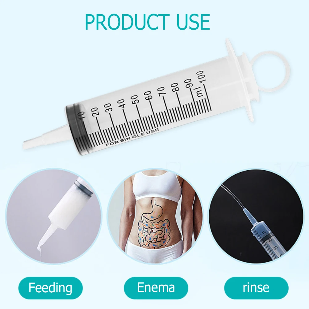 100ml Pet Feeder Syringe Reusable Pump Oil Measuring for Animal Food Feeding Hydroponics Industrial Experiments Product | Дом и сад