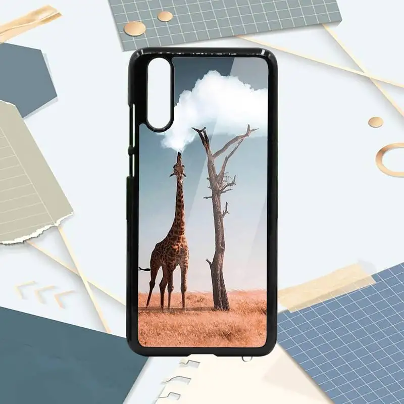 

giraffe lovely animal Long neck Phone Case PC For Samsung galaxy S note 8 9 20 10 e lite2019 plus pro ultra