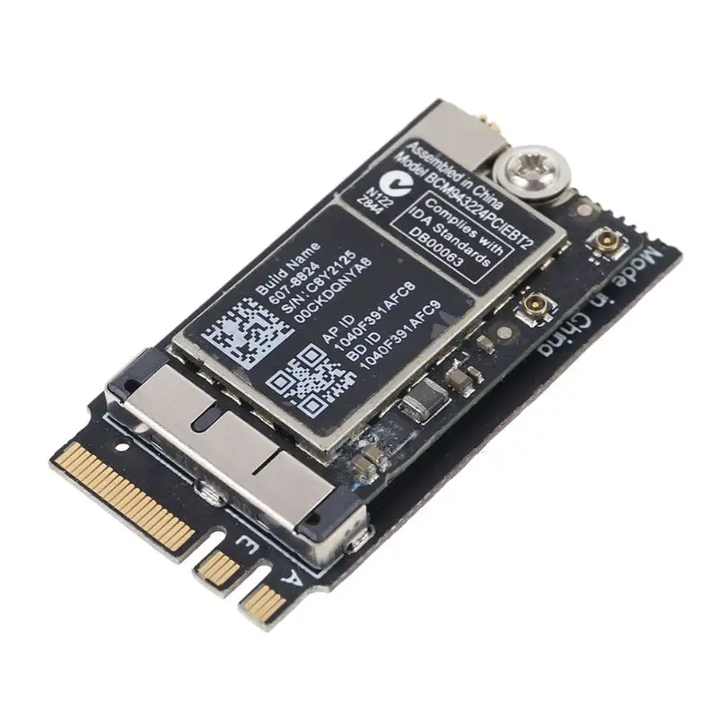 

BCM943224PCIEBT2 300Mbps Bluetooth 4.0 NGFF M.2 Key A/E Wireless WiFi Card Adapter for Mac OS Systems Accessories