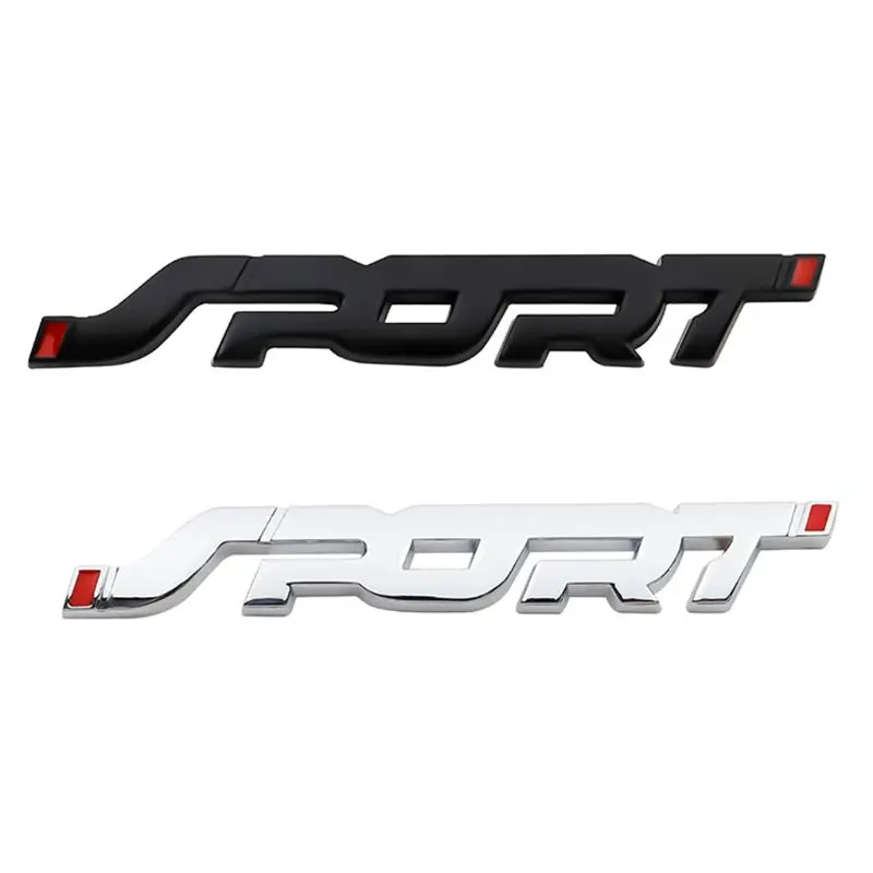 Chrome Metal SPORT Logo Car Emblem Premium 3D Auto Badge Racing Sticker Turbo Power Decal | Автомобили и мотоциклы