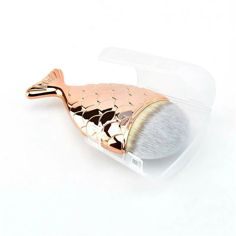 MSQ Make up Brush Fish Tail Shape Liquid Foundation Higelight Blush Concealer Cosmetic Soft Synthetic Beauty Tool |