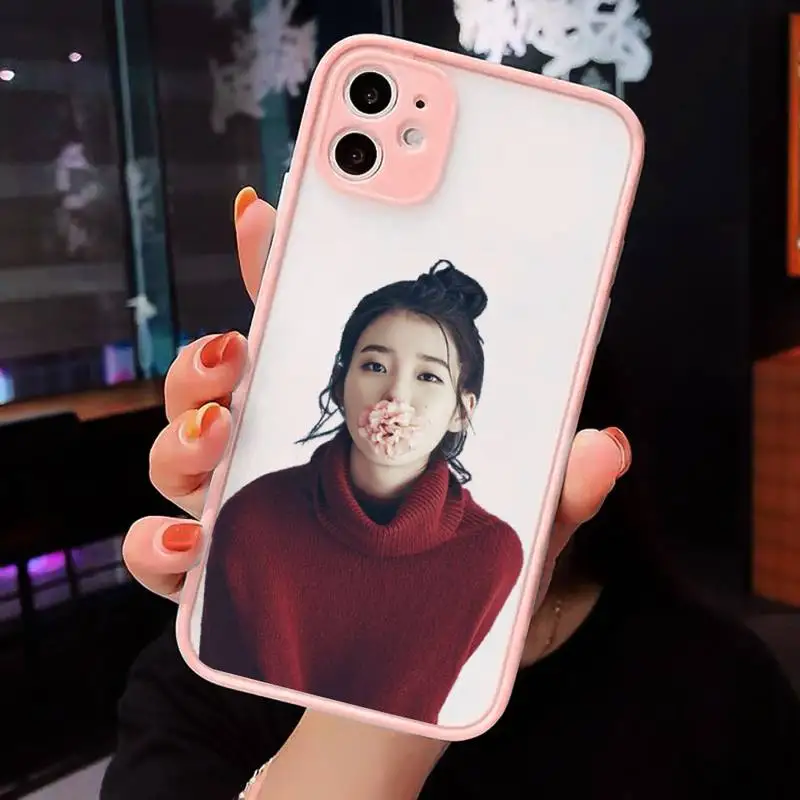 

IU Korean singer Phone Cases matte transparent For iphone 7 8 11 12 plus mini x xs xr pro max luxury brand cover shell