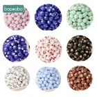Bopoobo 10 шт Силиконовые 14 см двухцветные Круглые бусины для любви BPA Бесплатно Детские DIY игрушка-прорезыватель для зубов аксессуары Жевательная для прорезывания зубов Товары для малышей