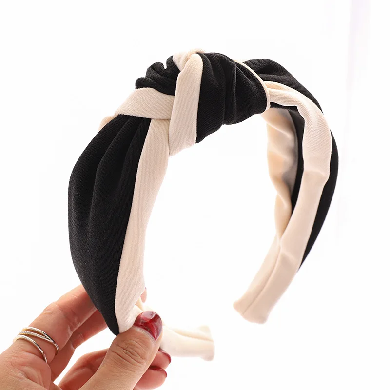 

1 Pcs Hairbands New Retrol Headband Knot Hair Hoop for Women Simple Cotton Fabric Cross Lady Girls Hairband Hair Accessories