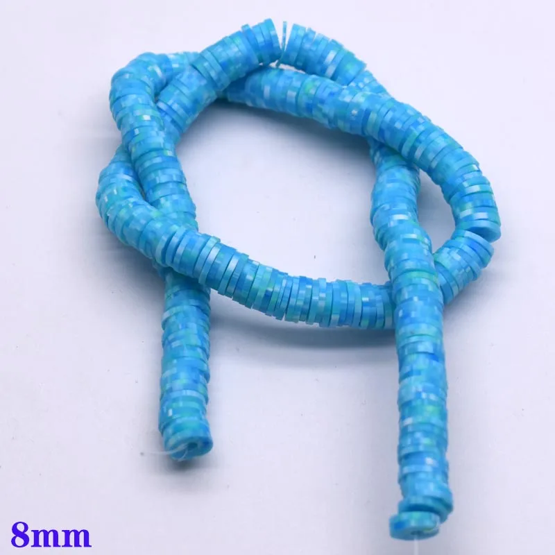 

8mm Boho Round Polymer Clay Beads Chip Disk Loose Spacer Handmade Beads Fors For DIY Jewelry Making Accessories Bracelet Finding