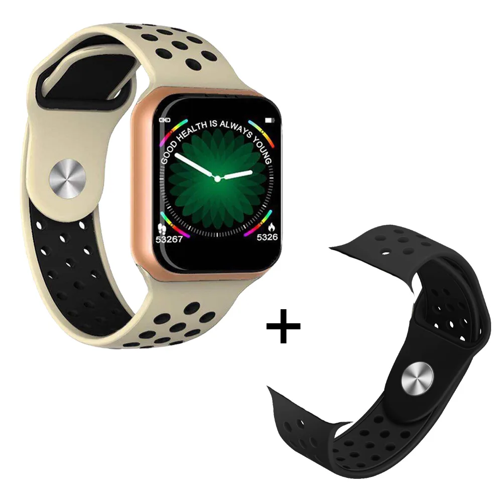 Add Strap 4 CONXAG F9 Смарт-часы для мужчин и женщин полный сенсорный экран для сердечного ритма Смарт-часы с измерением давления для мужчин t Шагомер Смарт-часы для IOS - Цвет: Add Strap 4