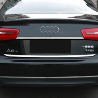 auto rear door trimtail trunk sticker for audi a6 c7 2013 2014 2015 2016 2017 rear bumper cover trim 1pcs