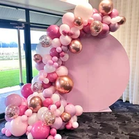 pink balloons garland arch kit set wedding birthday party decoration kids rose gold confetti latex ballon baby shower globos