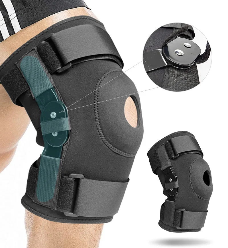 

New Fitness Knee Pads Knee Joint Support Protector Adjustable With Flexible Hinge Stabilizer To Protect The Tendon Belt