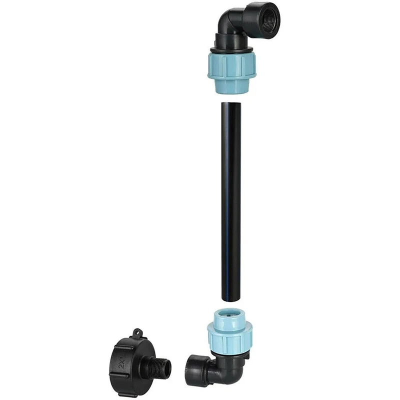 

IBC Adapter Gooseneck Thread Tap Container Rainwater Tank Coarse Thread for Connecting the Garden Hose