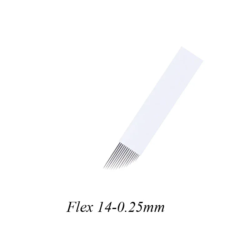50 шт 14 наклонных штрихов 0 25 мм Одноразовые для микрообработки иглы Перманентный