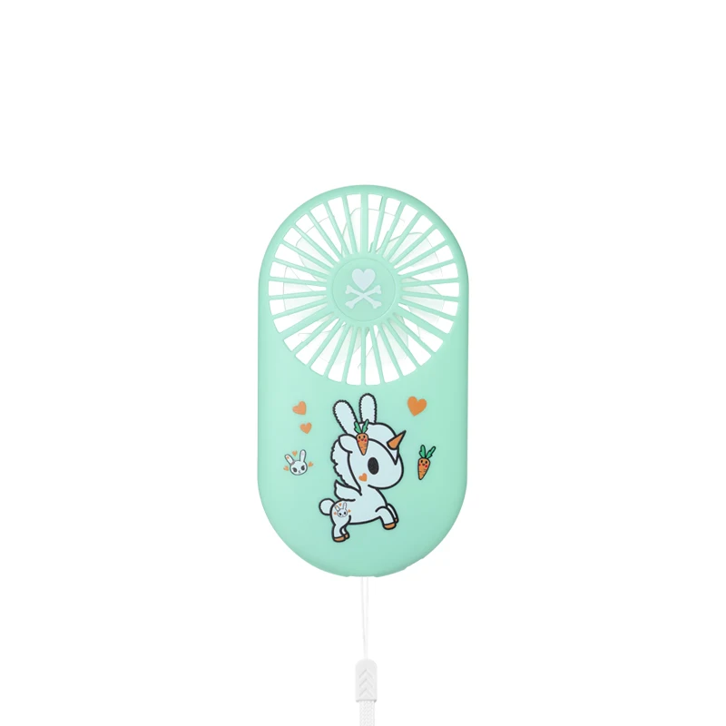 

tokidoki unicorn handheld mini fan small usb charging hanging neck hand holding popular pocket small fan gift
