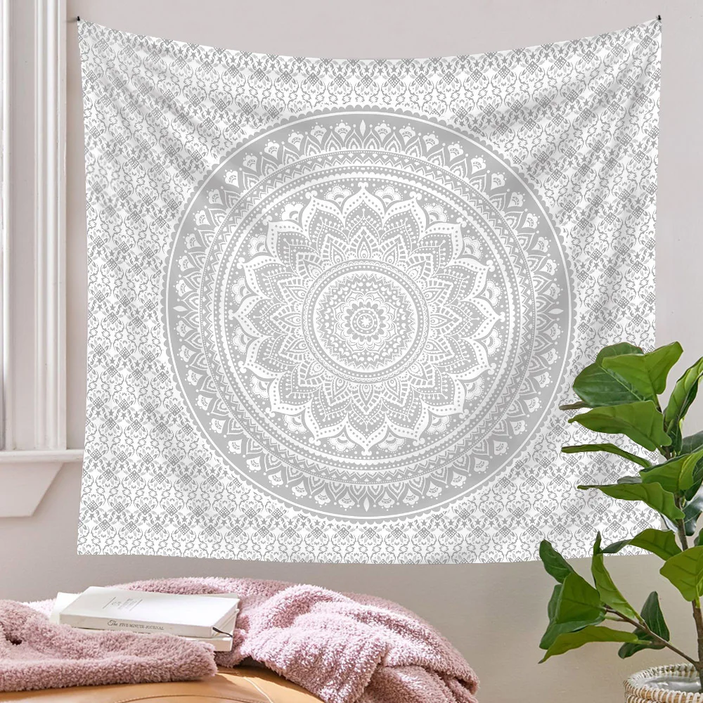 Богемный гобелен фоновая ткань Настенная искусственная мандала декоративная [L] -