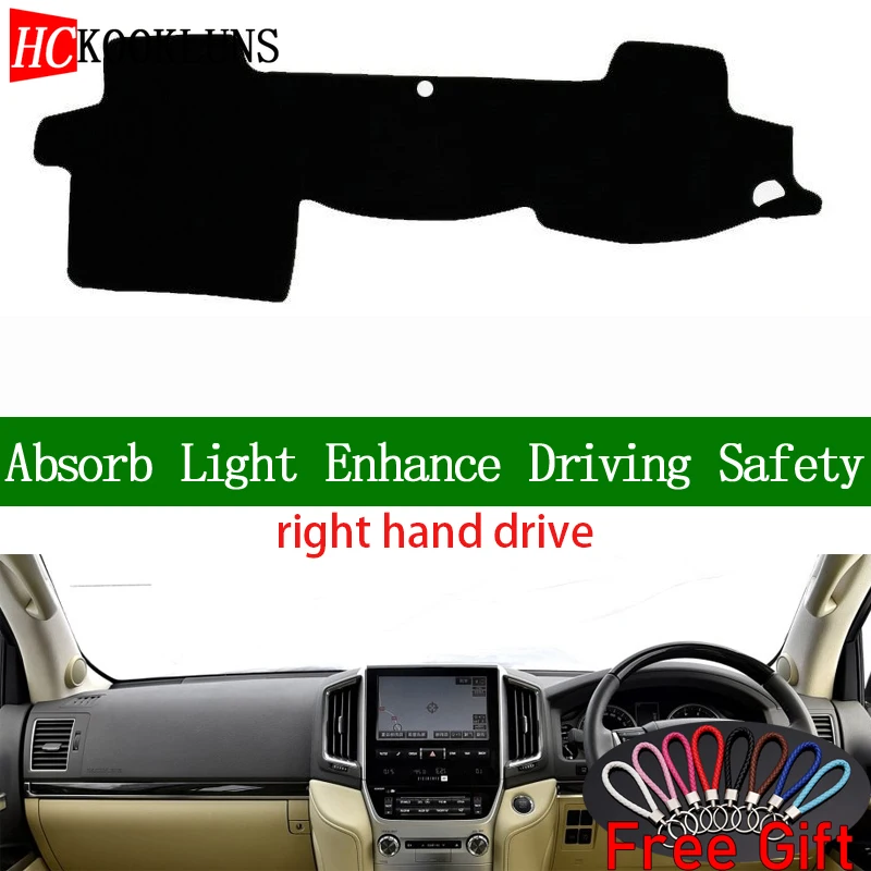 

For Toyota LAND CRUISER 2007 2008 2009 2010 2011-2016 Right Hand Drive Dashboard Cover Car Stickers Carpet Interior Accessories