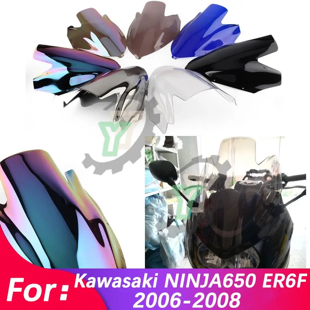 

NINJA 650 ER 6F EX 650R Cafe racer Motorcycle Windshield Windscree Wind Deflector For Kawasaki NINJA650 ER6F EX650R 2006-2008 R