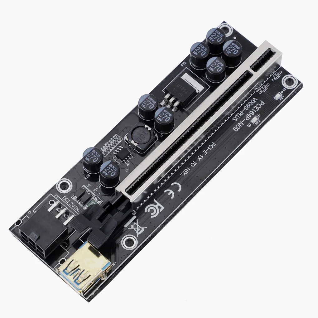 10 шт. VER009S Plus PCI-E PCIE Riser 009s 6pin PCI Express карта адаптера Molex USB 3 0 кабель 1X 16X удлинитель |