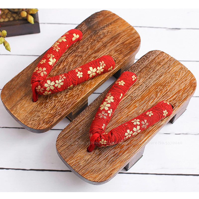 Японские традиционные женские сабо Geisha Geta кимоно юката пляжные сандалии ниндзя