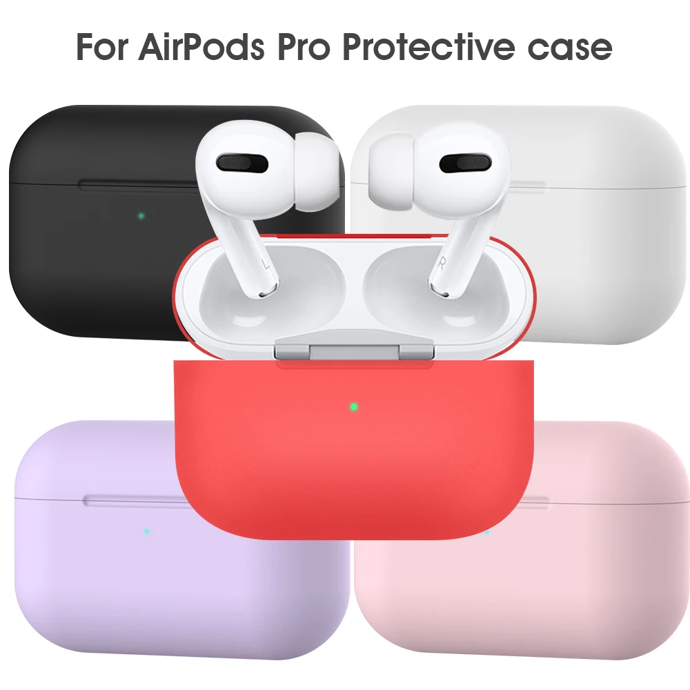 Силиконовый чехол для Apple Airpods Pro аксессуары наушников ультра тонкий защитный AirPods