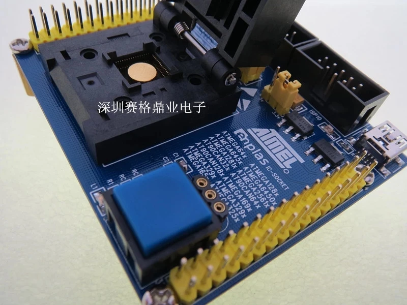 

Оригинальное тестовое сиденье ATMEL IC ATmega6450/mega1281/mega2561/mega128IC, программирование сгорания QFN64, переходник розетки