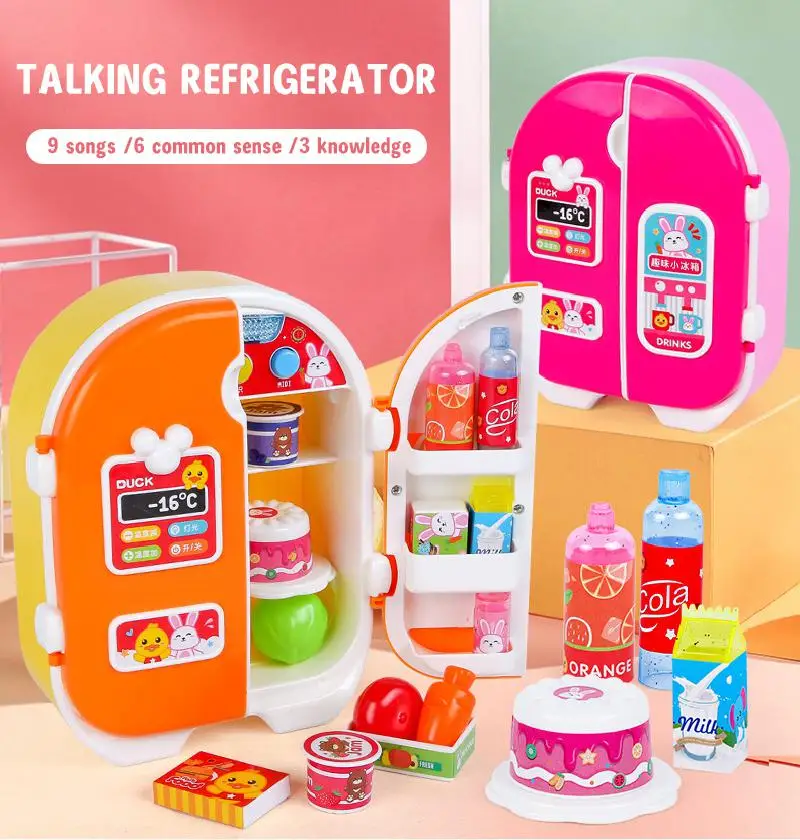 Детская имитация пластиковых небольших приборов волшебный холодильник с