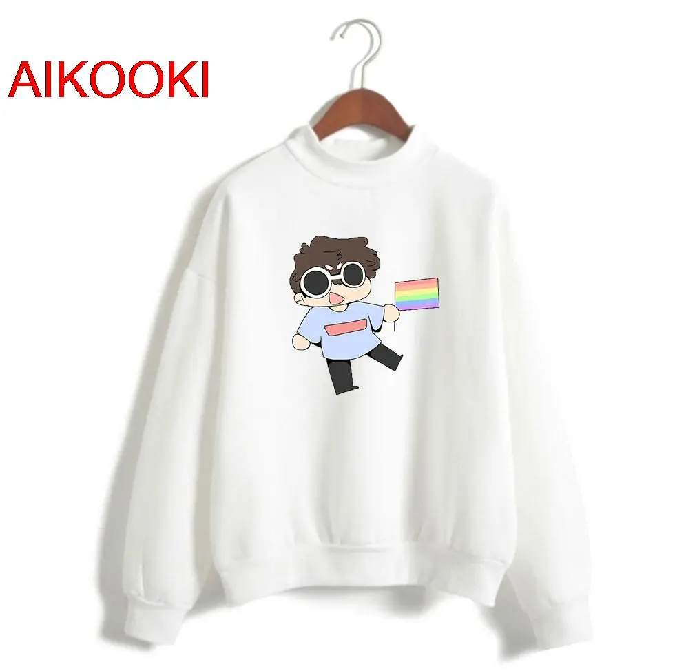 

GeorgeNotFound Merch Casual Women Turtleneck Loose Hoodie Sweatshirt long sleeve Pullovers Elegant Slim Hoody Clothes