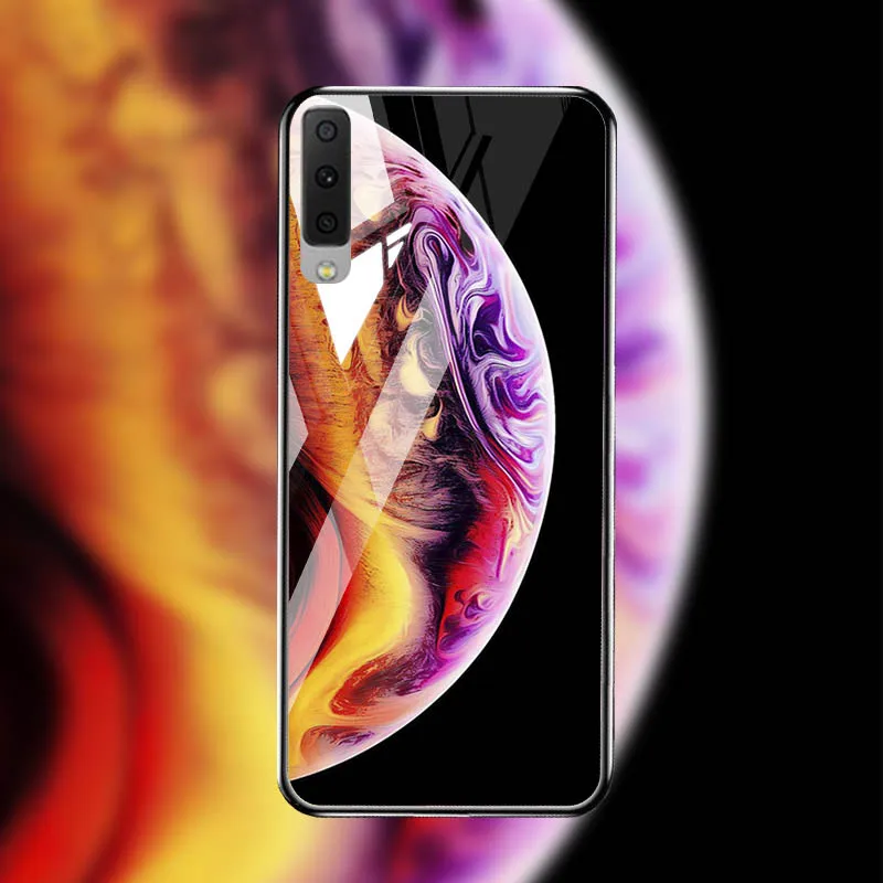 J065 Закаленное Стекло чехол для samsung A70 A40 A50 A50s A90 5G чехол s Fundas samsung Galaxy A7 A6 A8 плюс M30s M20 M30 M10 чехлы - Цвет: J065